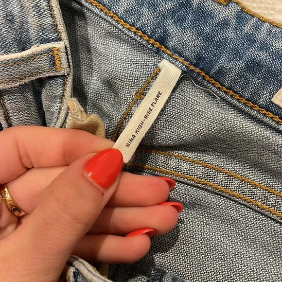 Rag & bone Nina high rise flare boot leg jeans 24 - Picture 7 of 9